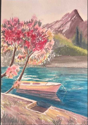 Silencio en el lago de montaña