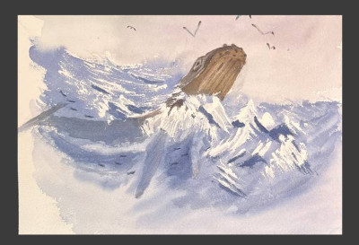 Ballena en el océano