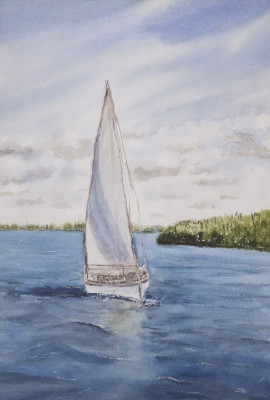 The White sailboat