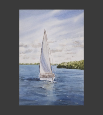 The White sailboat