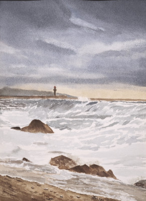 The lighthouse and the storm